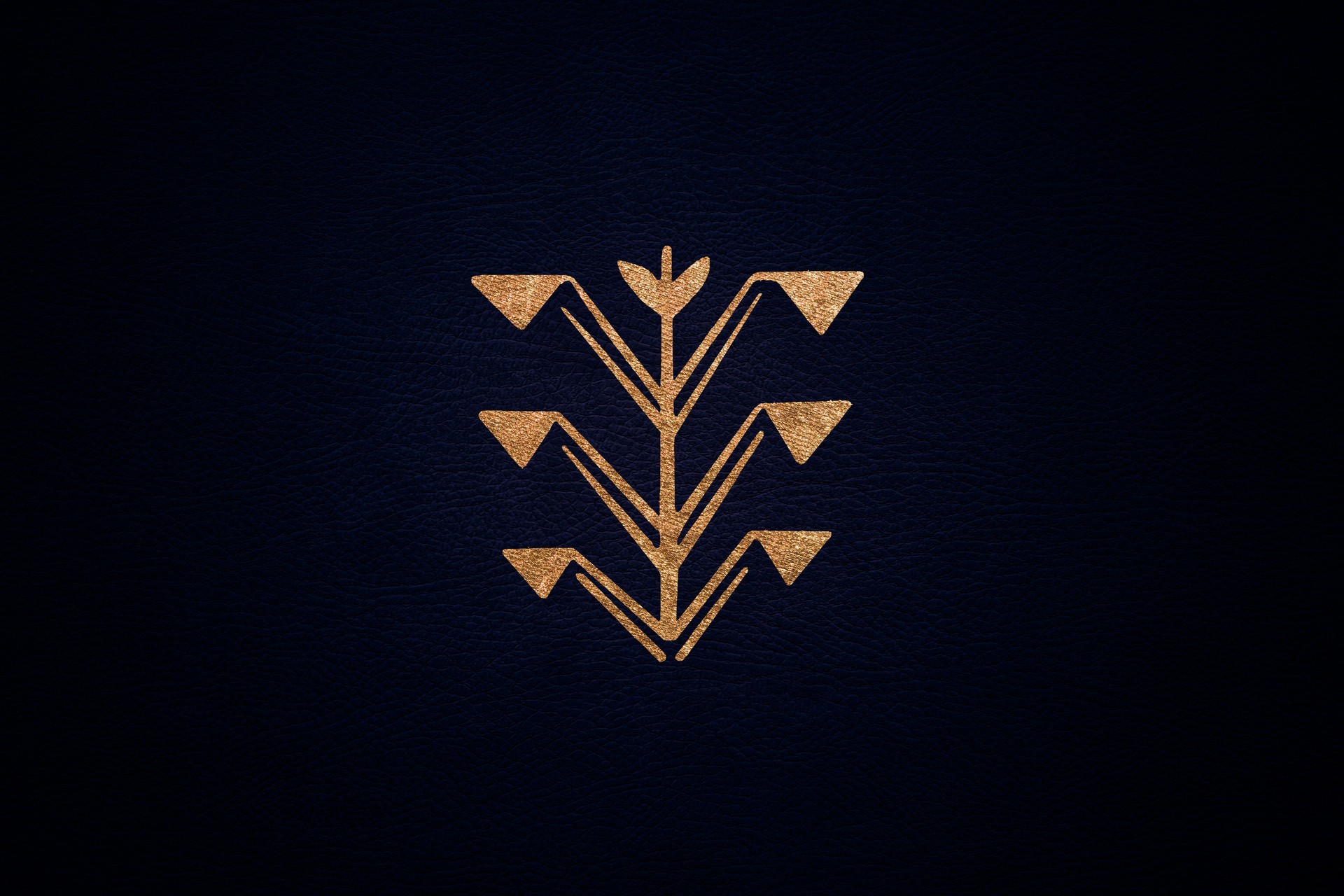 Authentic Kalevala golden fllower ornament on a deep blue colored eco leather, background, animal friendly, karelia, nordic, finland, north, north-west russia, nordic flower, folklor